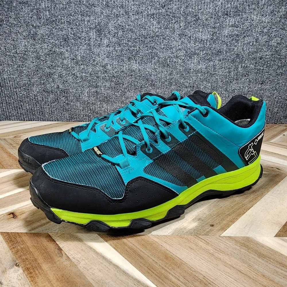 Adidas Kanadia 7 TR GTX Gore-Tex Mens 14 Trail Running Shoes Solar Slime / Green